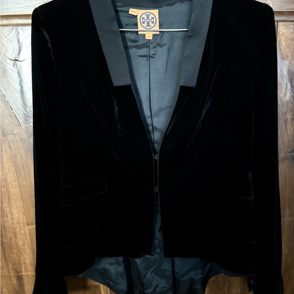 Tory Burch Black Velvet Blazer